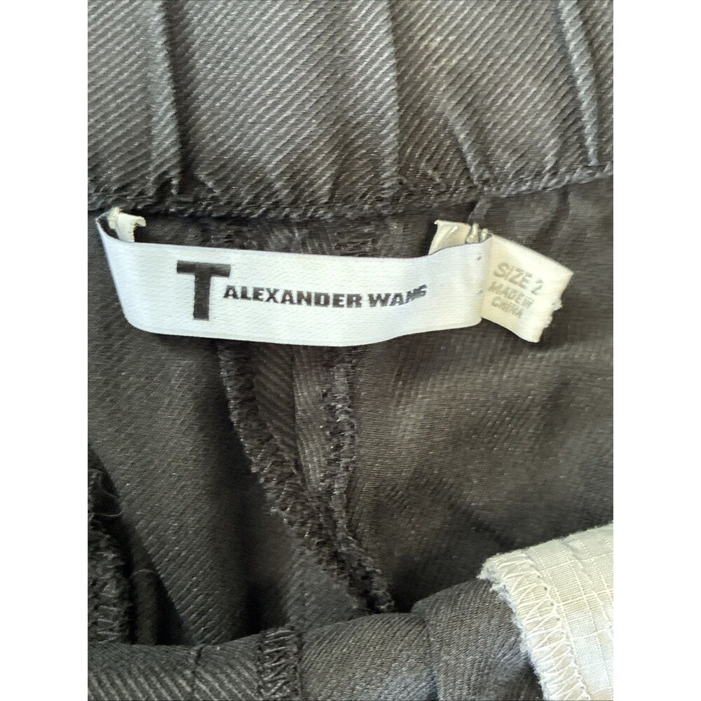 Alexander Wang Athletic Lounge Track Shorts Sz 2 Black White Urban Luxury Retro - Picture 2 of 13